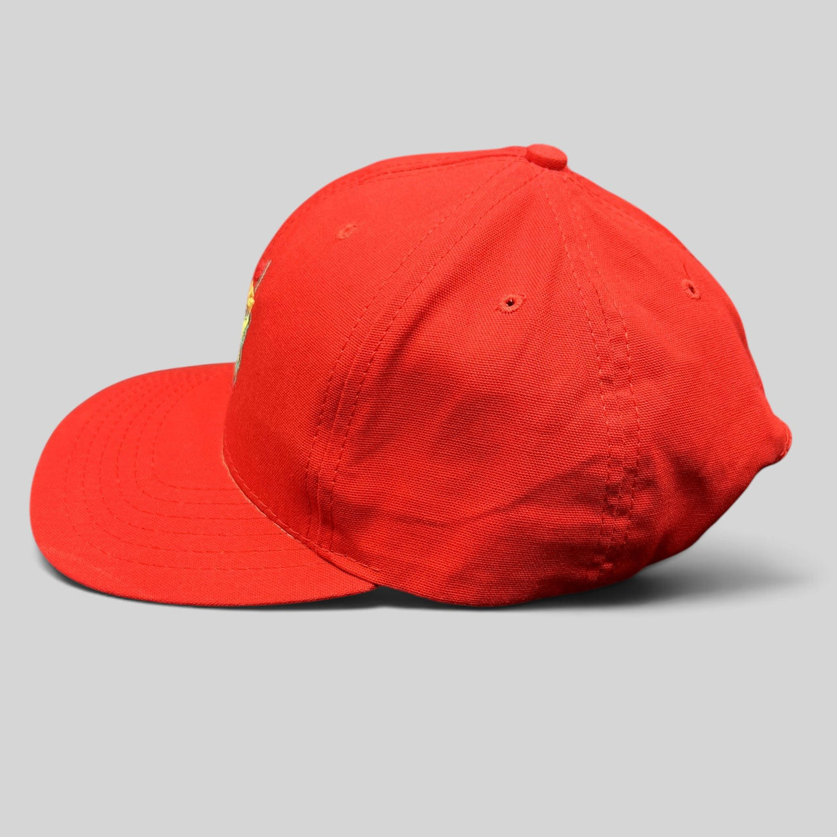 Raree Finds vintage red American Needle Masters Augusta National strapback hat with embroidered logo and green brim