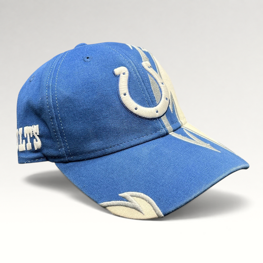 Raree Finds vintage Reebok Indianapolis Colts NFL hat in royal blue and white with embroidered horseshoe logo