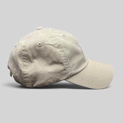 Raree Finds vintage khaki cotton Rolex strapback golf hat with tonal embroidery and metal buckle closure