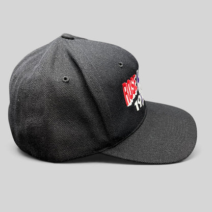 Raree Finds vintage 1996 Rose Bowl Northwestern Wildcats black wool blend snapback hat with embroidered graphics