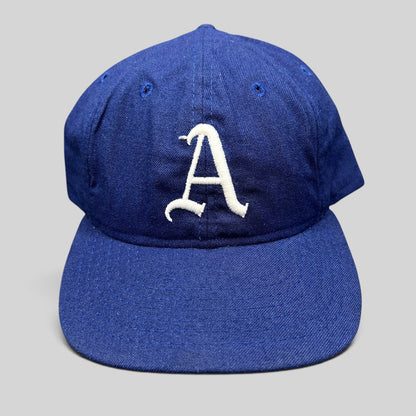 Raree Finds vintage Roman Pro Cooperstown Collection royal blue wool baseball cap with white embroidered A logo