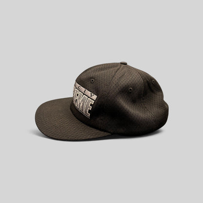 Raree Finds vintage black Supreme mesh snapback hat with 3D MCMXCIV embroidery and adjustable back closure