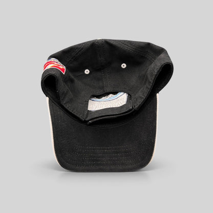 Raree Finds vintage black US Ski Team Vancouver Olympic strapback hat with side shield embroidery
