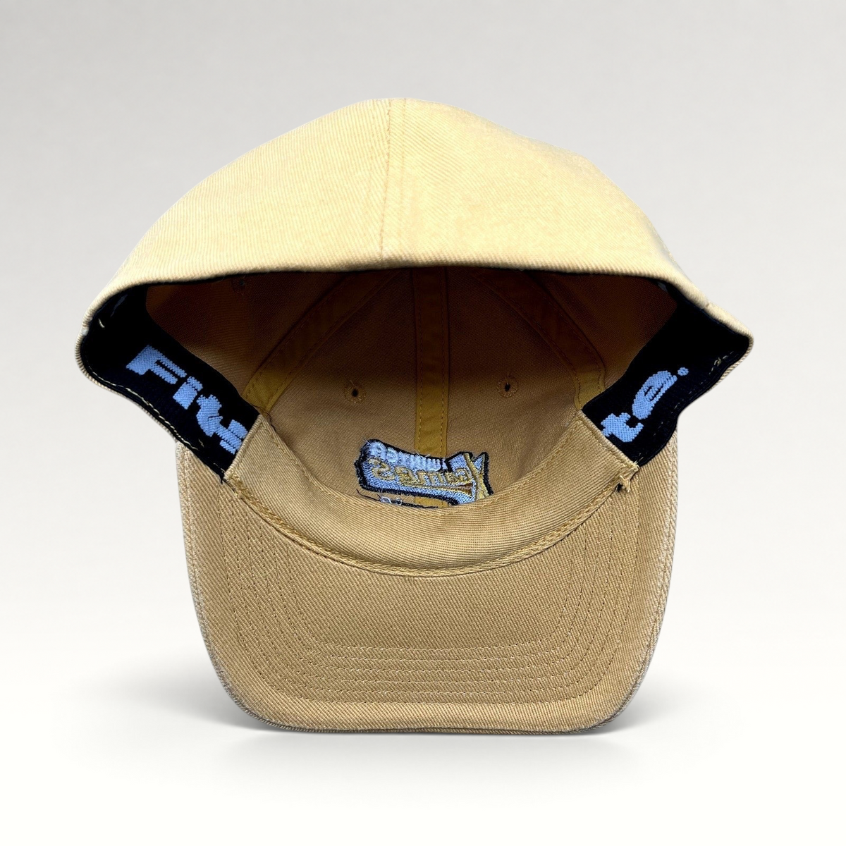 Raree Finds vintage 2002 Winter X Games VIII tan cotton strapback hat by ADAMS with interior branding detail