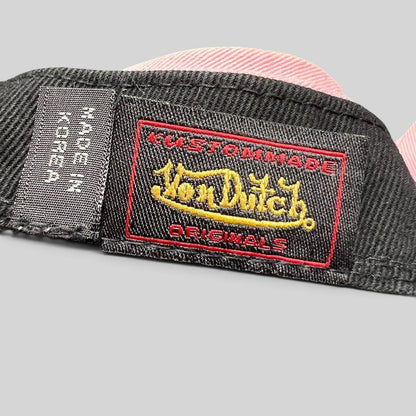 Raree Finds vintage Von Dutch terry cloth visor interior label with Custom Made Originals branding