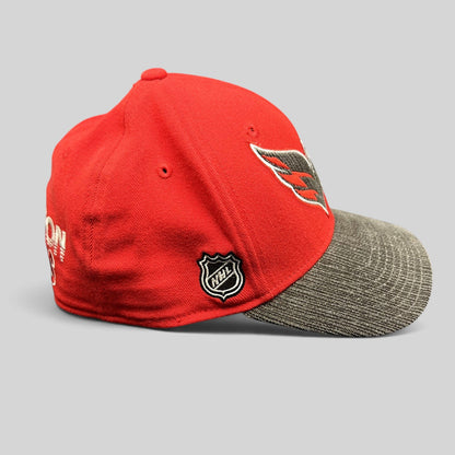 Raree Finds Washington Capitals Reebok Center Ice fitted hat in red and gray with embroidered team logo and NHL patch