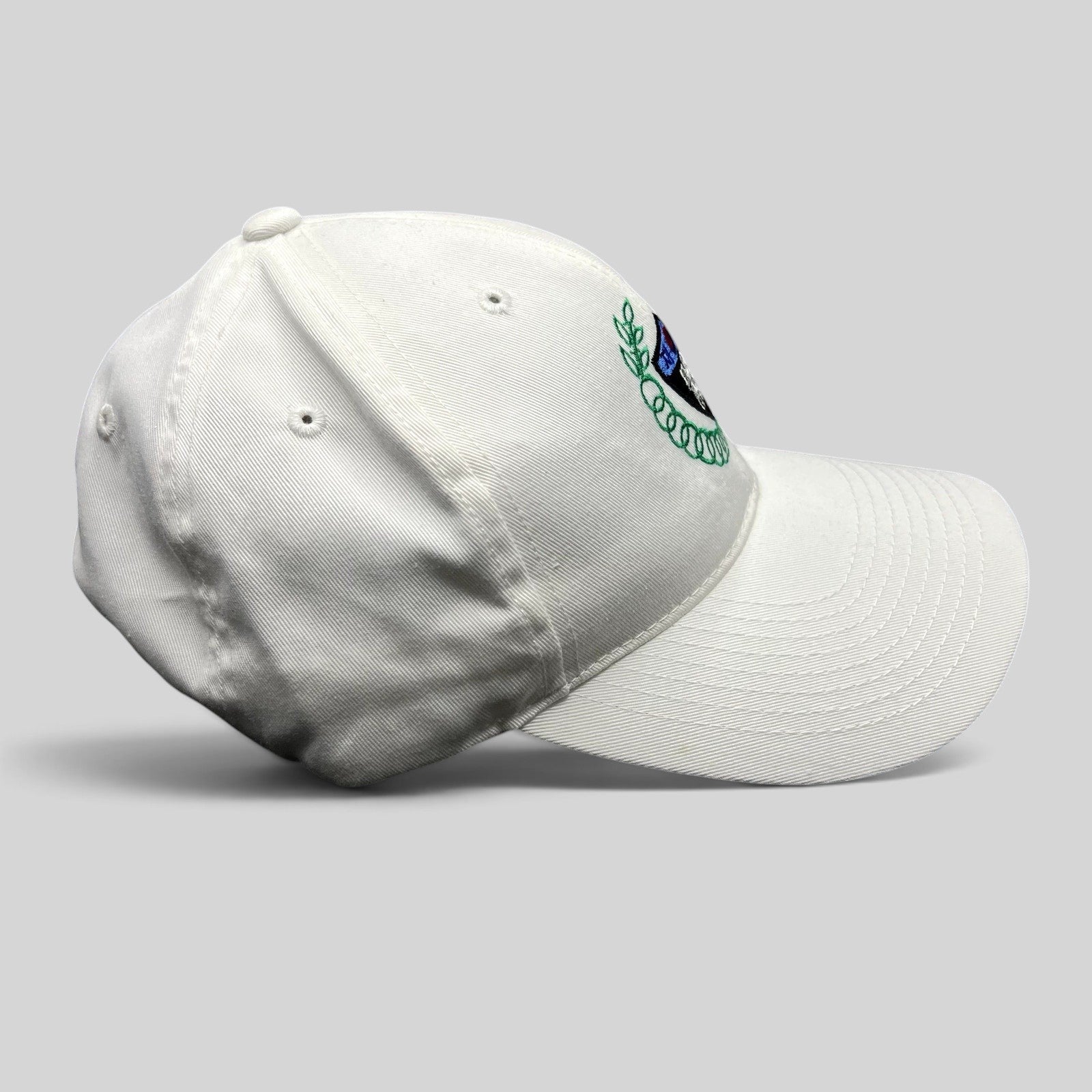 Raree Finds white Port Authority strapback hat with 18th Korean American Sports Festival embroidered crest logo