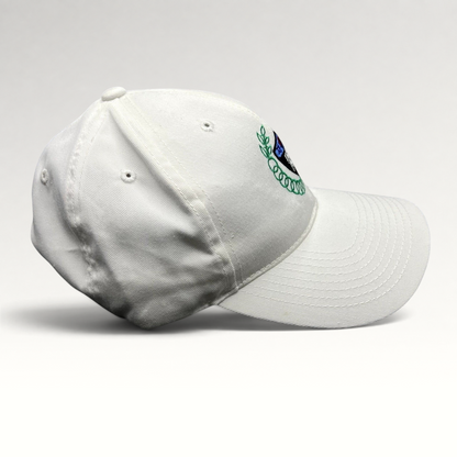 Raree Finds white Port Authority strapback hat with 18th Korean American Sports Festival embroidered crest logo