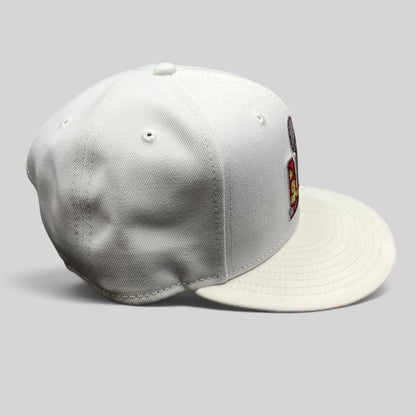 Raree Finds white New Era 9FIFTY Super Bowl LIX snapback hat with colorful embroidered trophy logo and flat bill