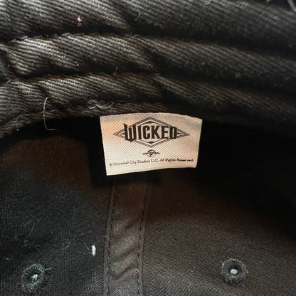 Raree Finds Wicked Broadway musical black cotton hat interior tag with official Universal City Studios branding
