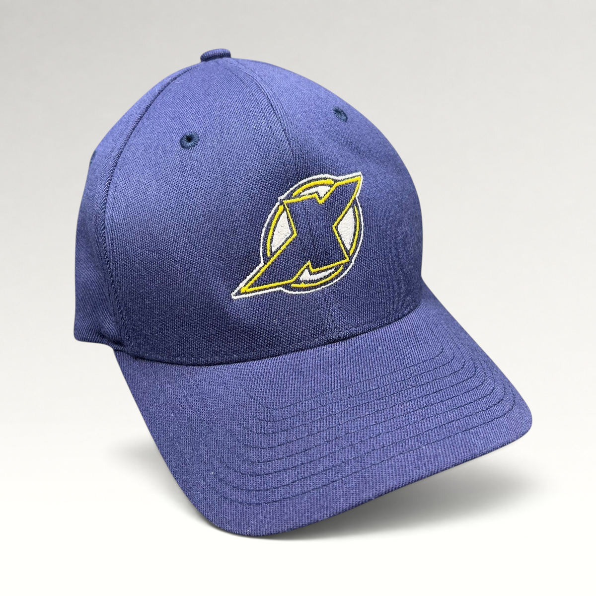 Raree Finds navy blue X-Men First Class film crew Flexfit hat with embroidered X logo on a structured crown
