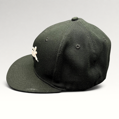 Raree Finds Zhik limited edition black fitted sailing cap with white logo embroidery and geometric underbrim detail.