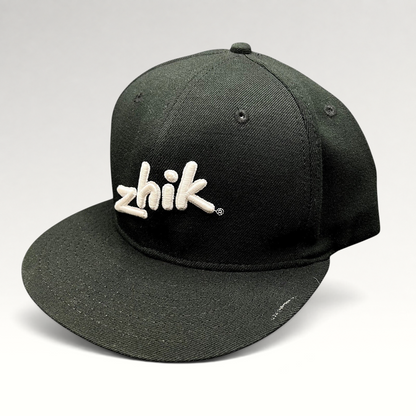 Raree Finds Zhik limited edition black wool fitted sailing cap with white embroidered logo on the front crown