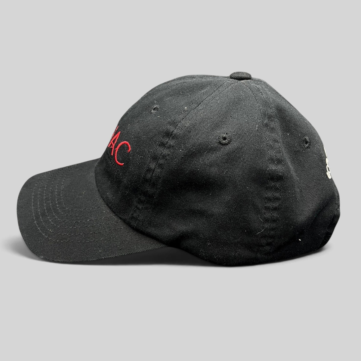 Raree Finds black cotton strapback hat from the 2007 Zodiac Cannes Film Festival with red embroidered logo