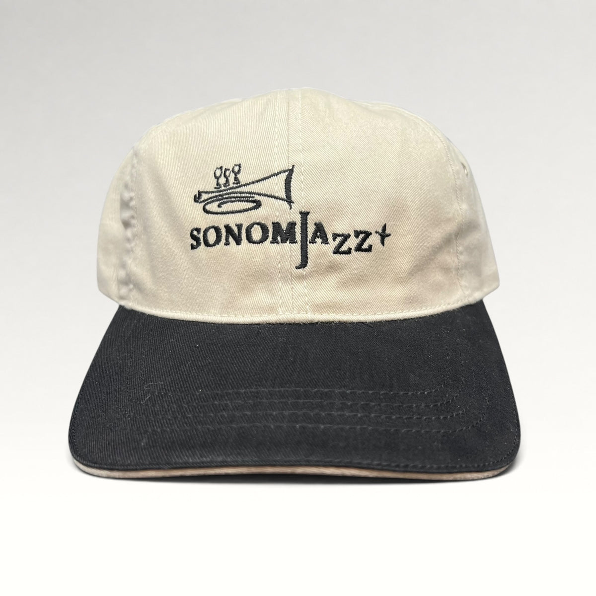 Front view of Sonoma Jazz embroidered strapback hat