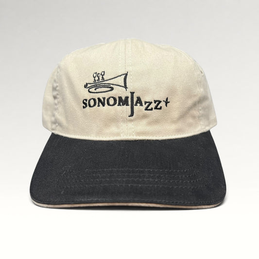 Front view of Sonoma Jazz embroidered strapback hat