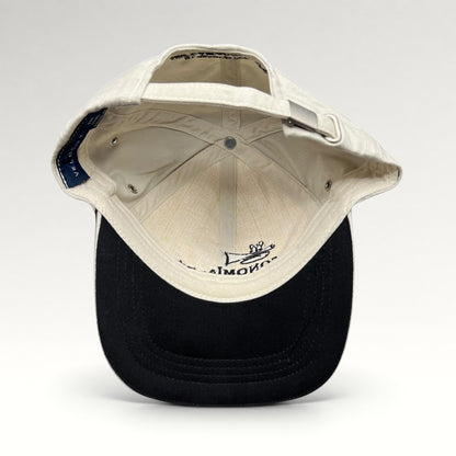 Interior and underside of brim