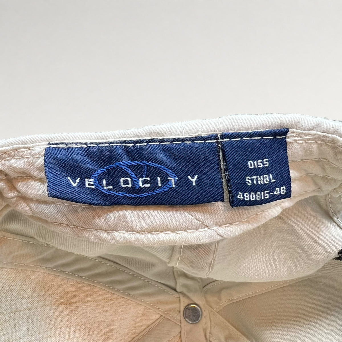 Velocity brand label close-up