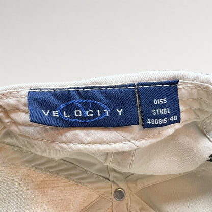 Velocity brand label close-up
